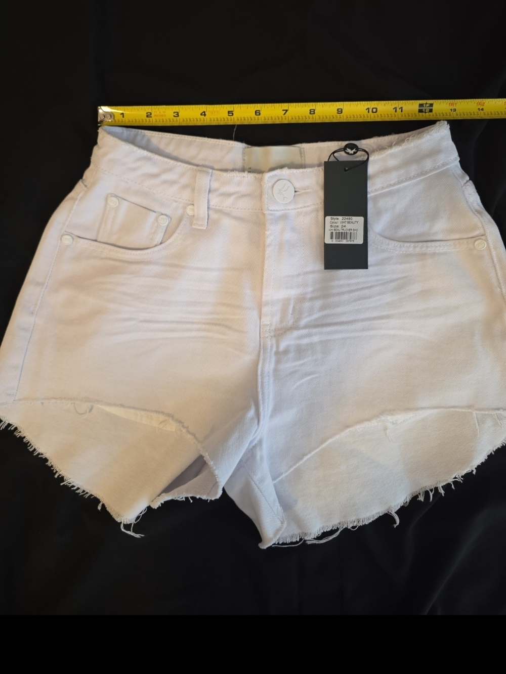 White Women's High-Rise Denim Shorts